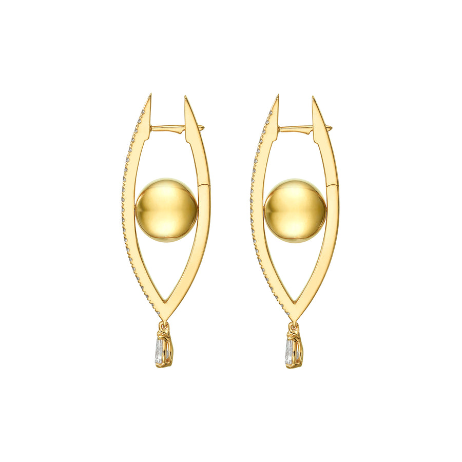 Cadar Reflection Hoops - Medium - Earrings - Broken English Jewelry