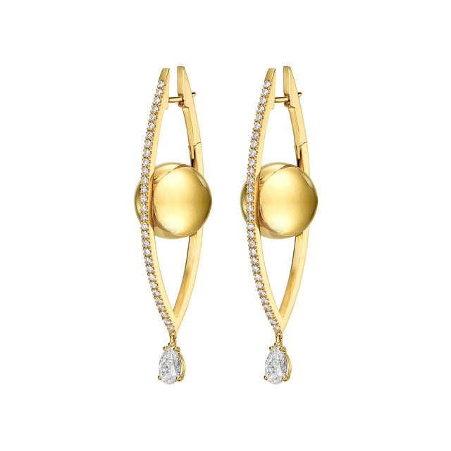 Cadar Reflection Hoops - Large - Earrings - Broken English Jewelry