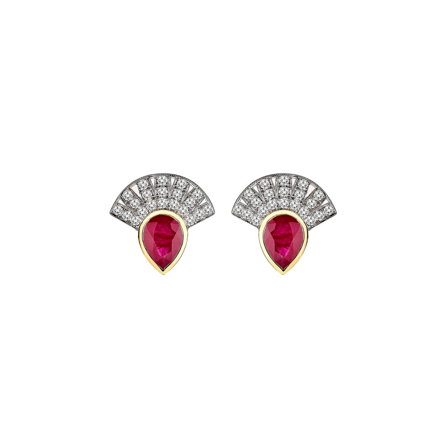 Melis Goral Ruby Reflection Earrings - Earrings - Broken English Jewelry