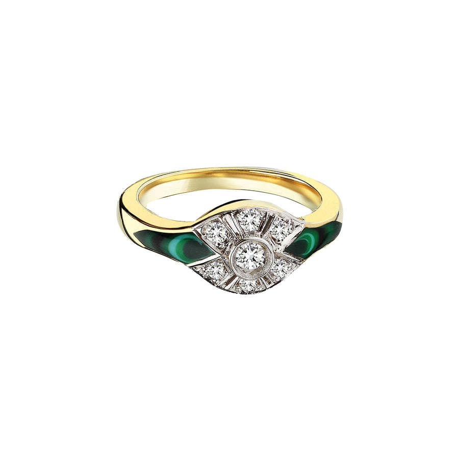 Melis Goral Turquoise Enamel Reflection Ring - Rings - Broken English Jewelry