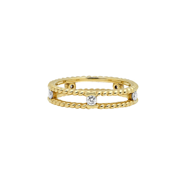 Nancy Newberg Double Twist Diamond Ring - Rings - Broken English Jewelry