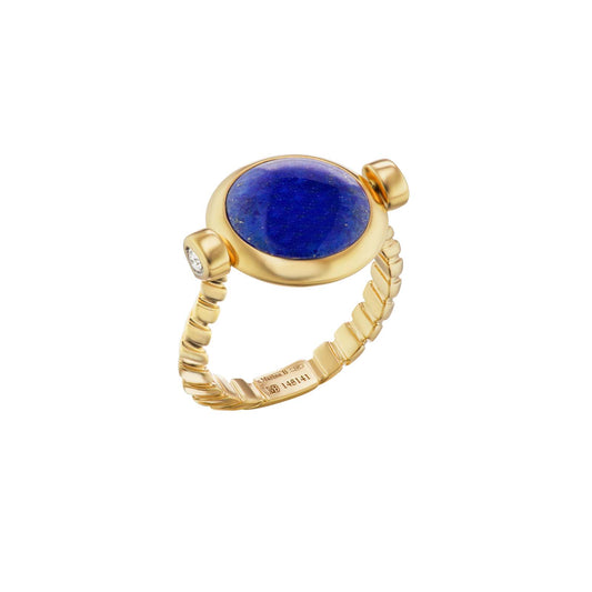 Soleil Flip Coin Ring - Lapis