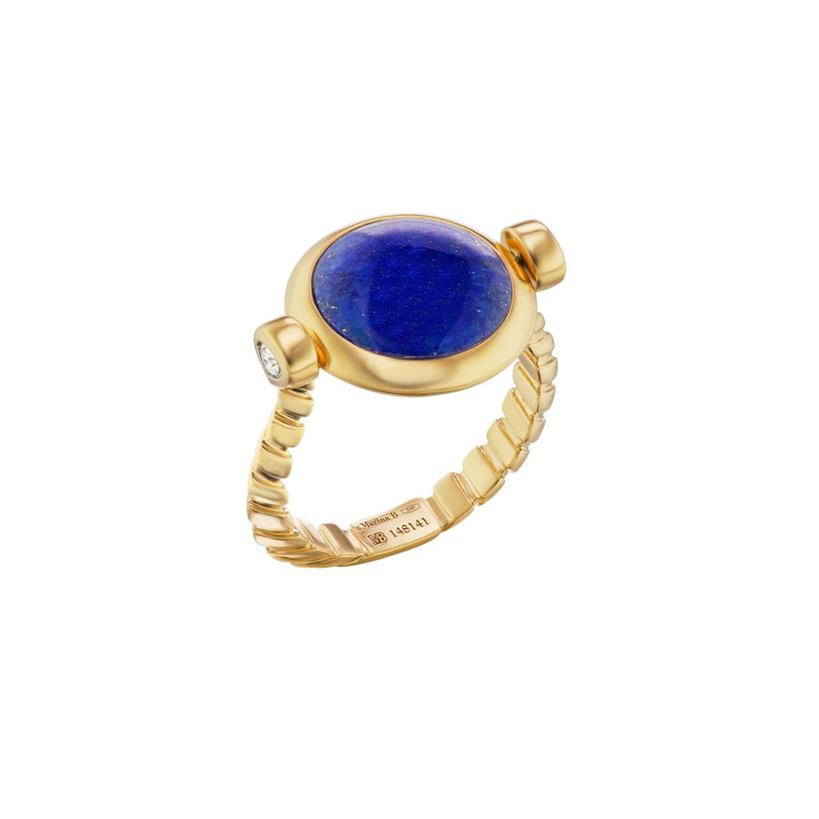 Marina B Soleil Flip Coin Ring - Lapis - Rings - Broken English Jewelry