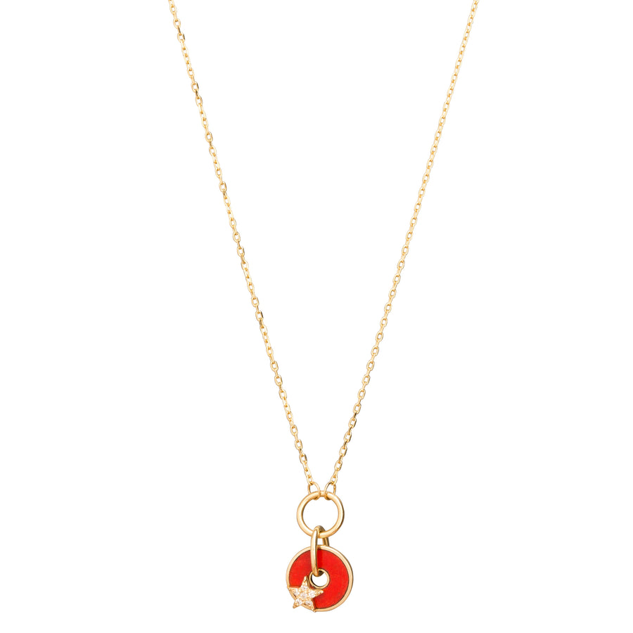 Foundrae Red Star Drop Disk - Broken English Jewelry