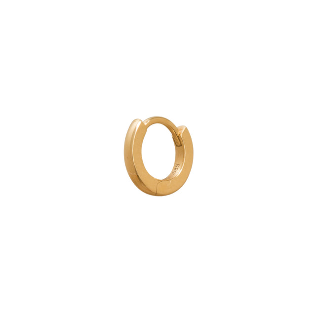 Trouver Solid Gold Huggie 6.5mm - Yellow Gold - Earrings - Broken English Jewelry