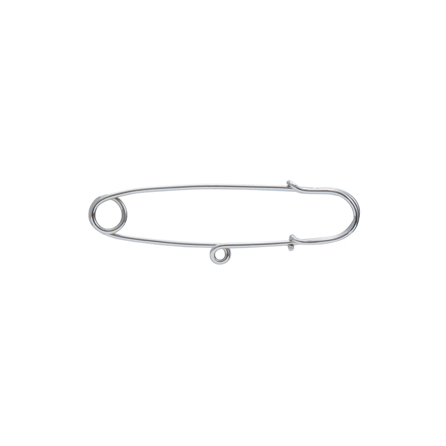 Prasi Saudade Safety Pin - White Gold - Broken English Jewelry