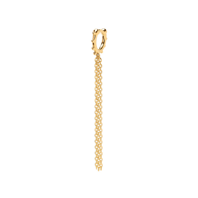 Hirotaka Sea Anemone Chain Huggie - Earrings - Broken English Jewelry