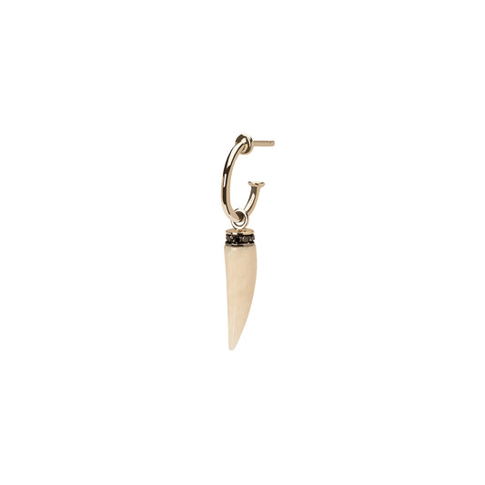 Horn Earring - Black Diamond