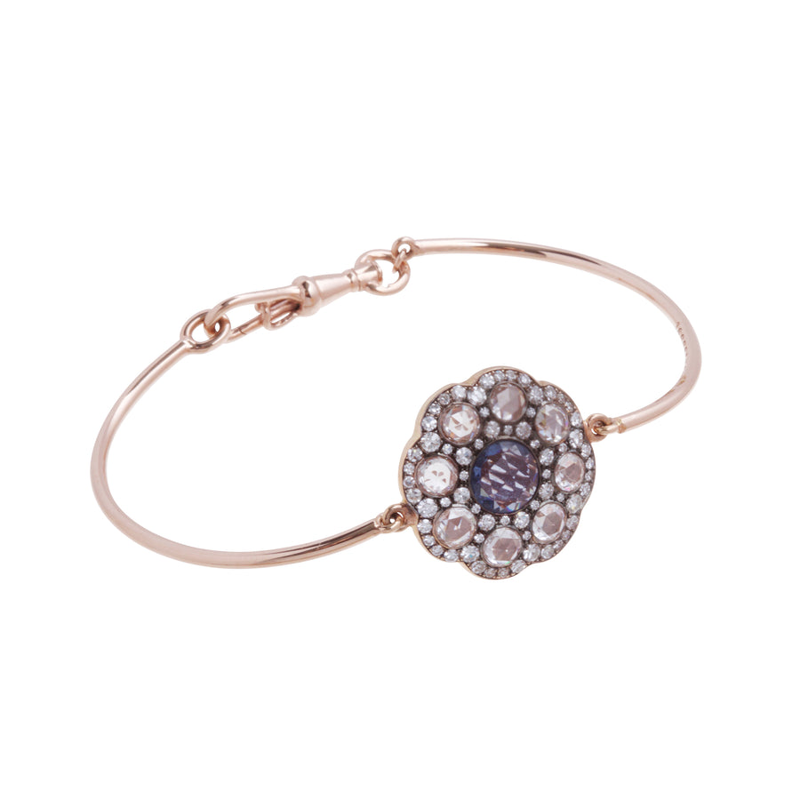 Selim Mouzannar Large Sapphire & Diamond Round Cuff - Broken English Jewelry