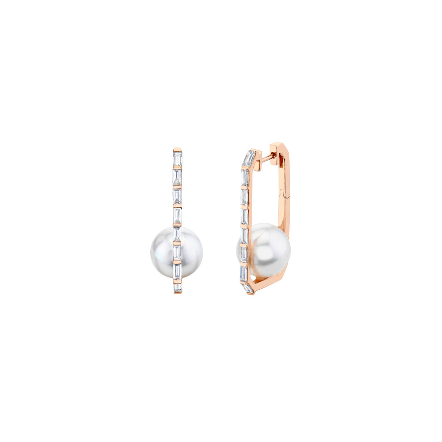 SHAY Caged Pearl Drop Earrings - Rose Gold - Earrings - Broken English Jewelry