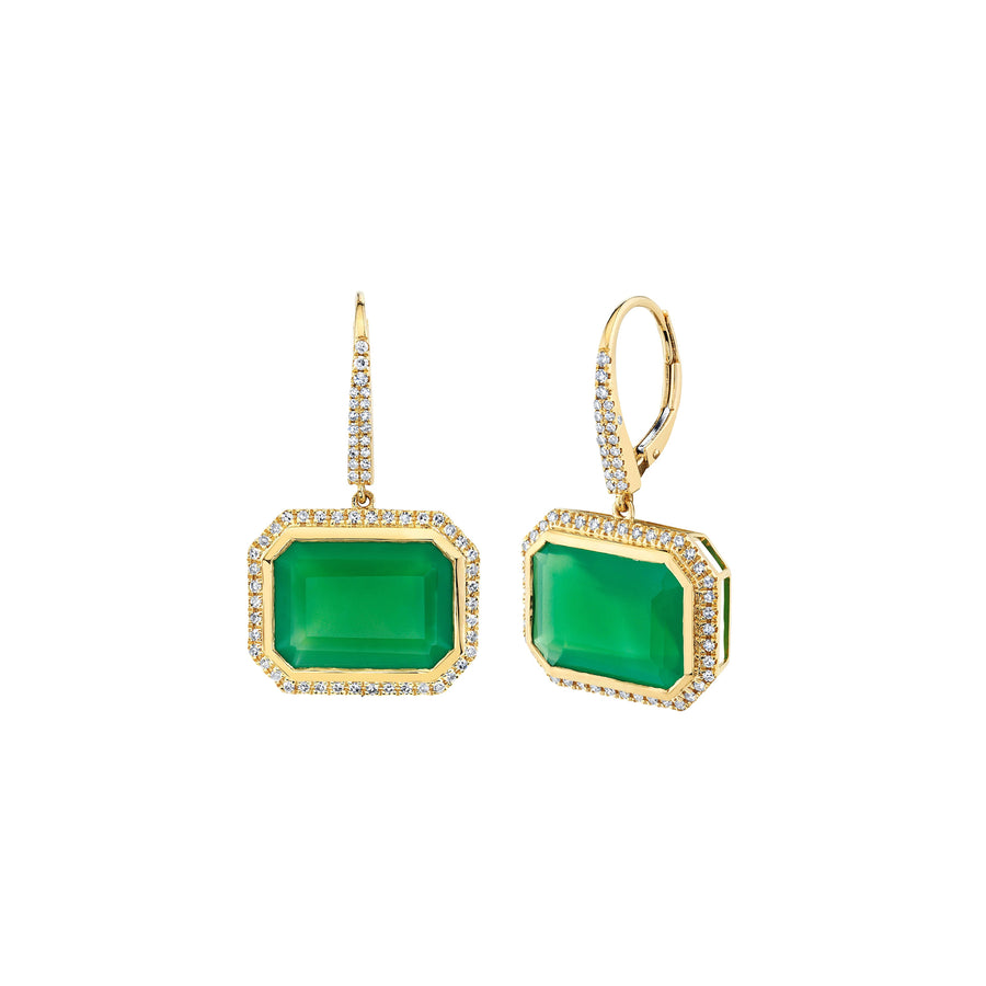 SHAY Green Onyx and Diamond Vert Earrings - Earrings - Broken English Jewelry