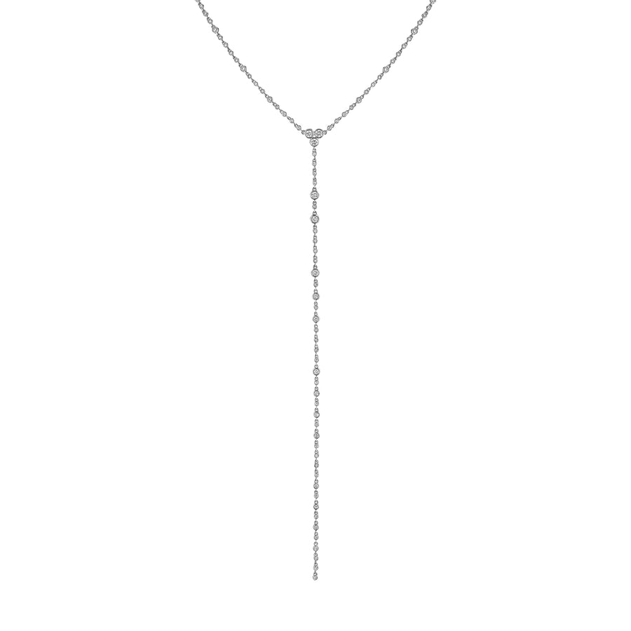 SHAY Infinity Lariat Necklace - White Gold - Necklaces - Broken English Jewelry