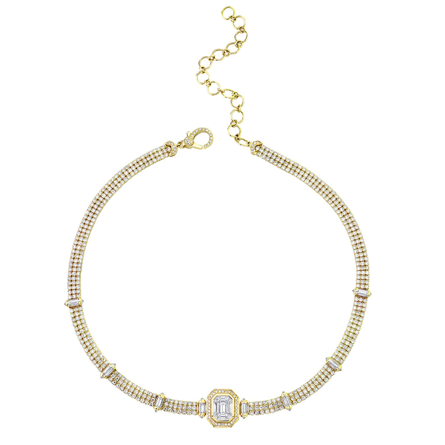 SHAY Triple Thread Illusion Choker - Yellow Gold - Necklaces - Broken English Jewelry