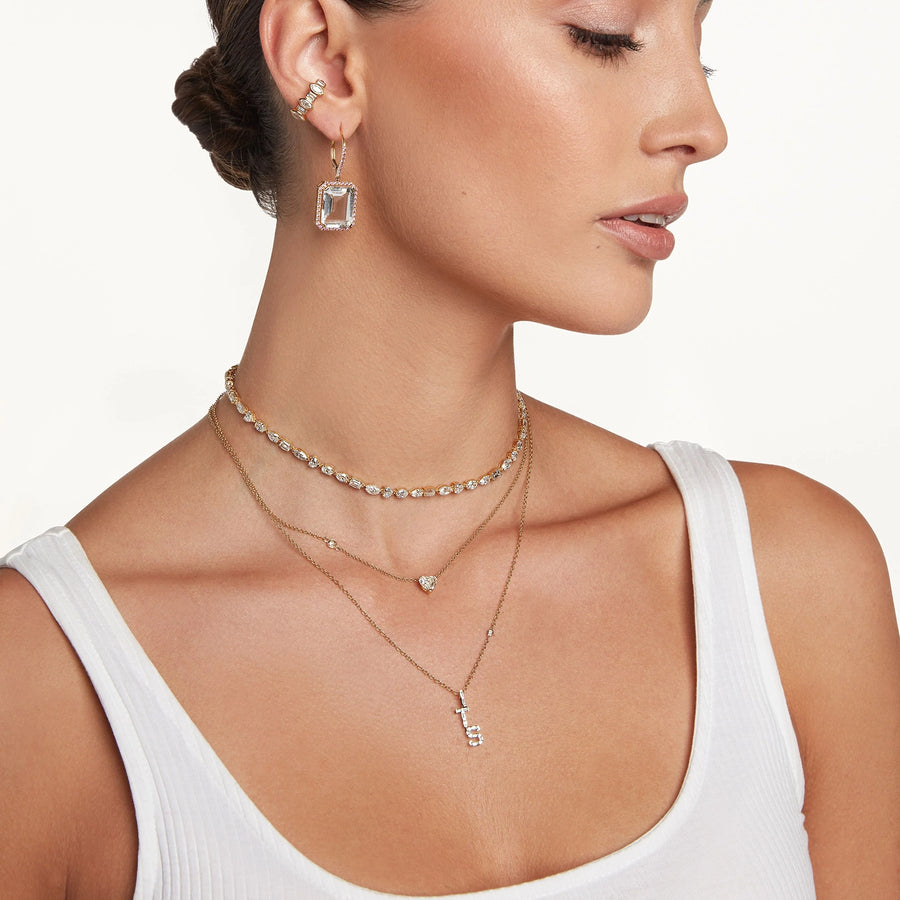 SHAY Mini Mixed Diamond Tennis Necklace - Necklaces - Broken English Jewelry