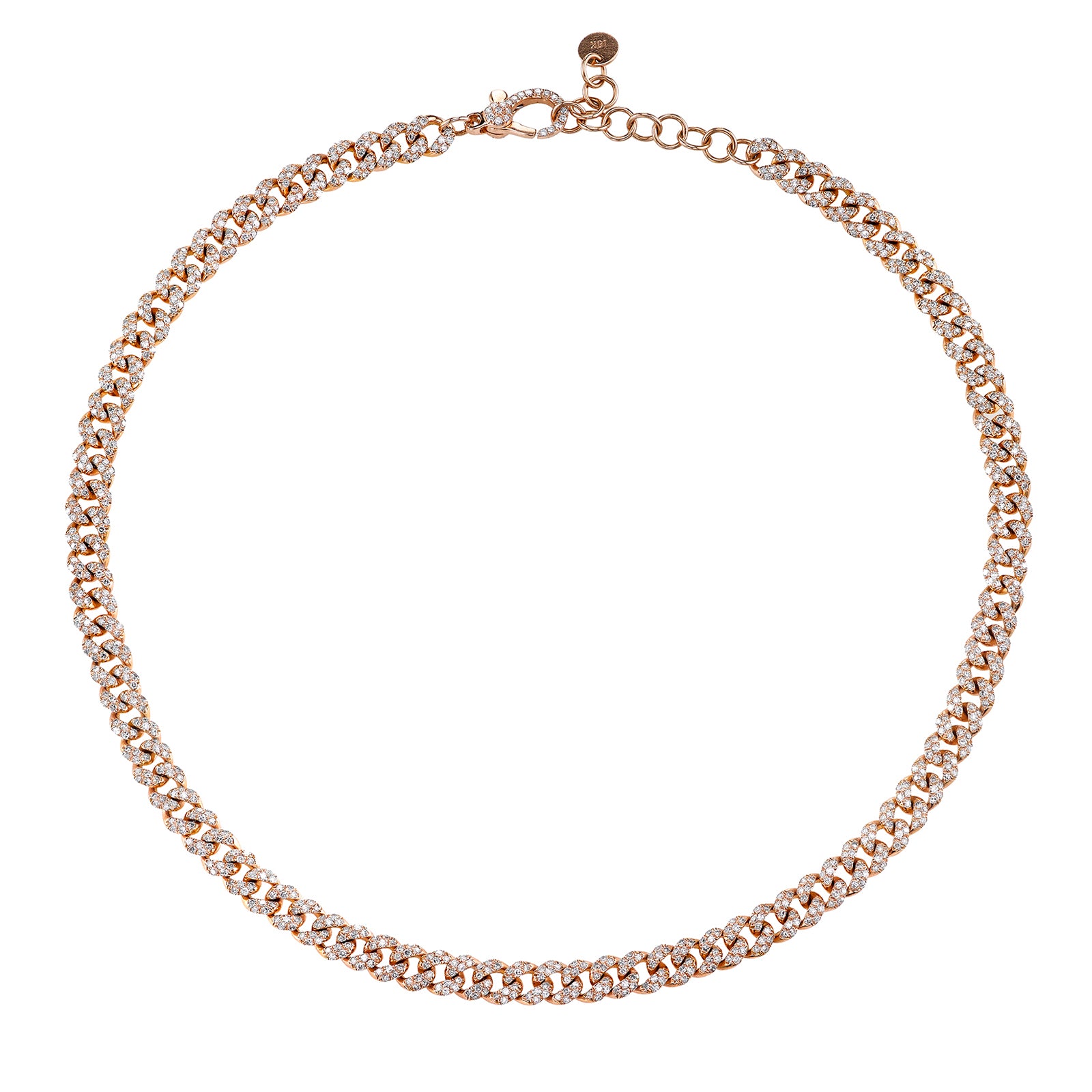 SHAY Mini Diamond Link Necklace - Rose Gold - Broken English Jewelry