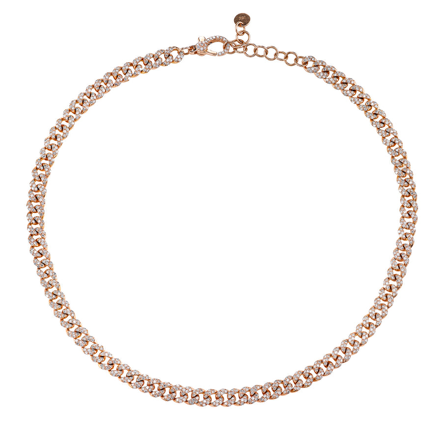 SHAY Mini Diamond Link Necklace - Rose Gold - Broken English Jewelry