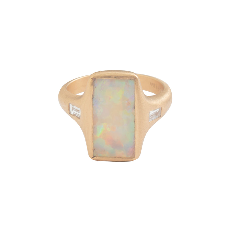 Loriann Stevenson Boulder Opal and Baguette Diamond Ring - Rings - Broken English Jewelry