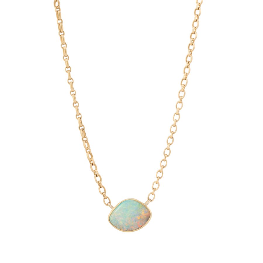 Loriann Stevenson Australian Boulder Opal Handmade Oval Link Chain - Necklaces - Broken English Jewelry