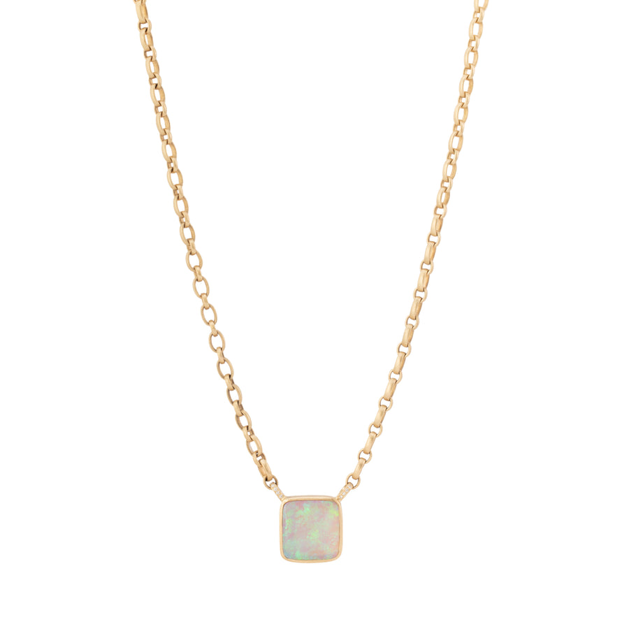 Loriann Stevenson Australian Boulder Opal Handmade Oval Link Chain - Square - Necklaces - Broken English Jewelry