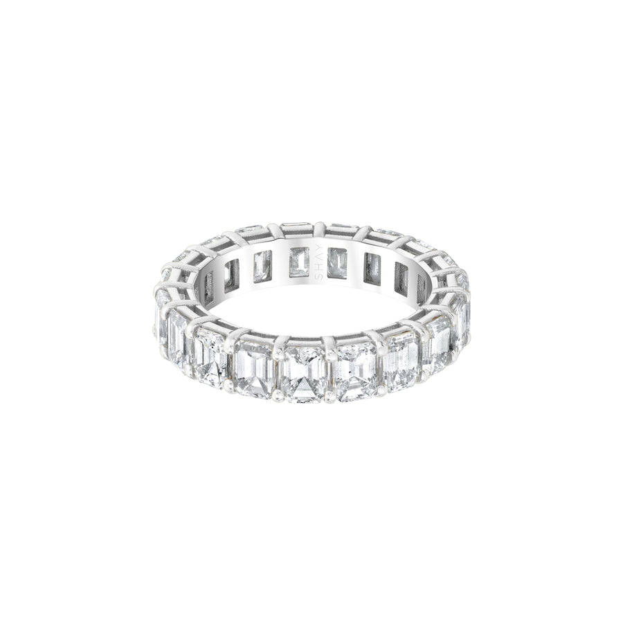 SHAY Medium Emerald Cut Diamond Eternity Ring - White Gold - Broken English Jewelry