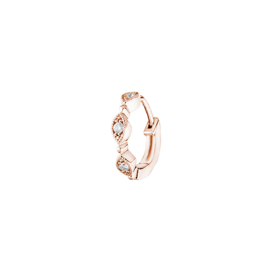 Stone Paris Yasmine Tiny Hoop - Rose Gold - Broken English Jewelry
