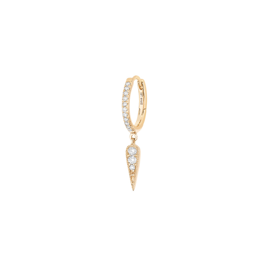 Stone Paris Fleurs Tiny Hoop - Yellow Gold - Broken English Jewelry