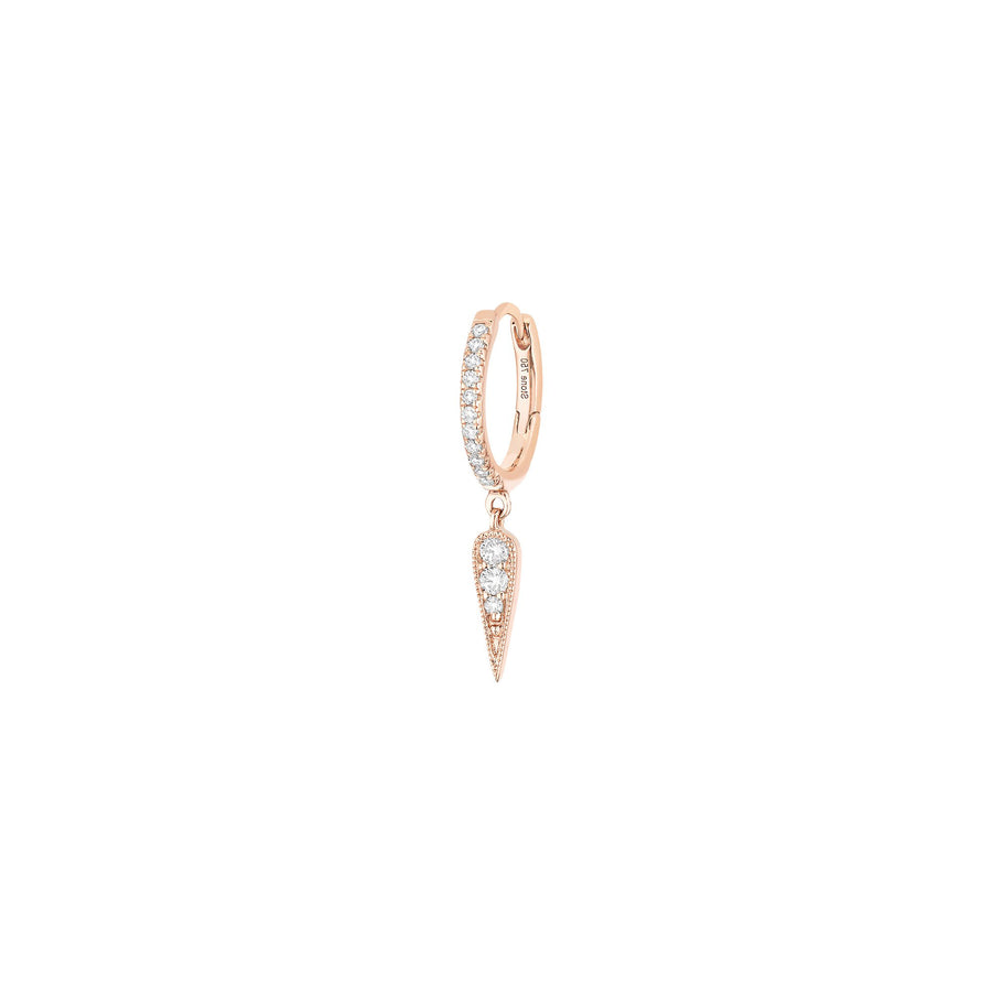 Stone Paris Fleurs Tiny Hoops - Rose Gold - Earrings - Broken English Jewelry