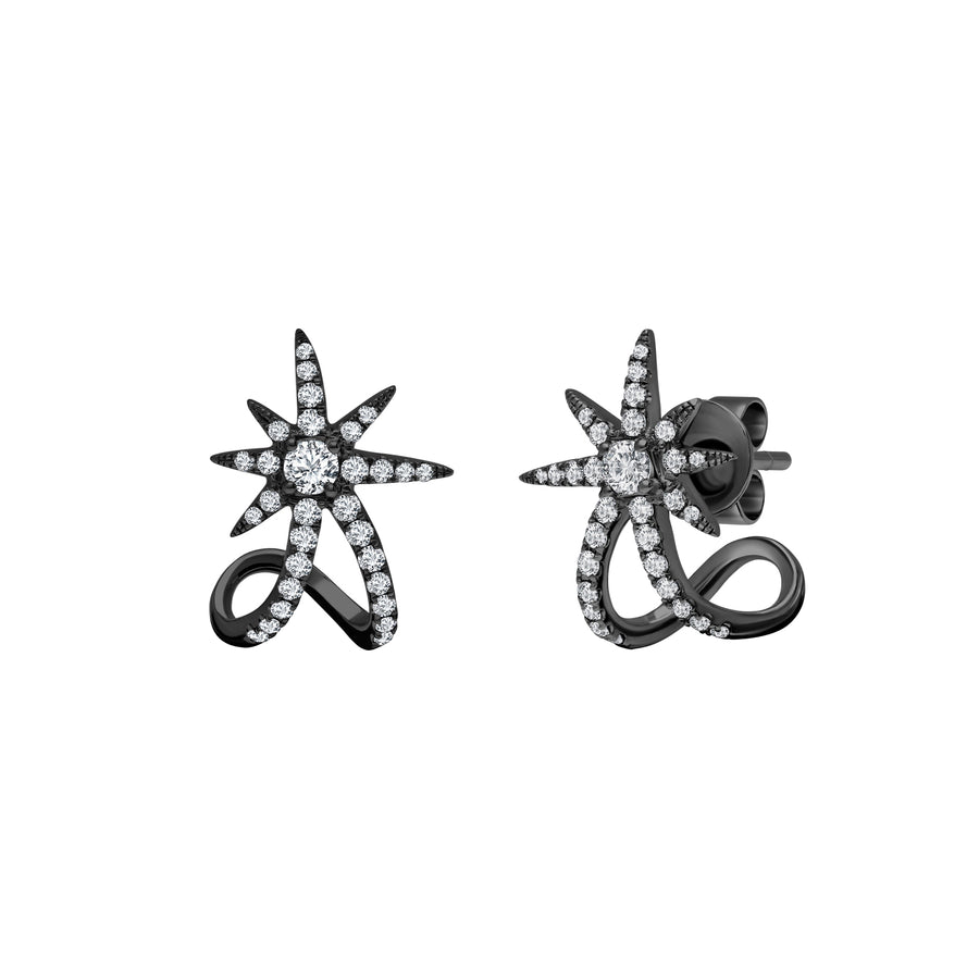 Graziela Starburst Ear Cuffs - Black Gold - Earrings - Broken English Jewelry