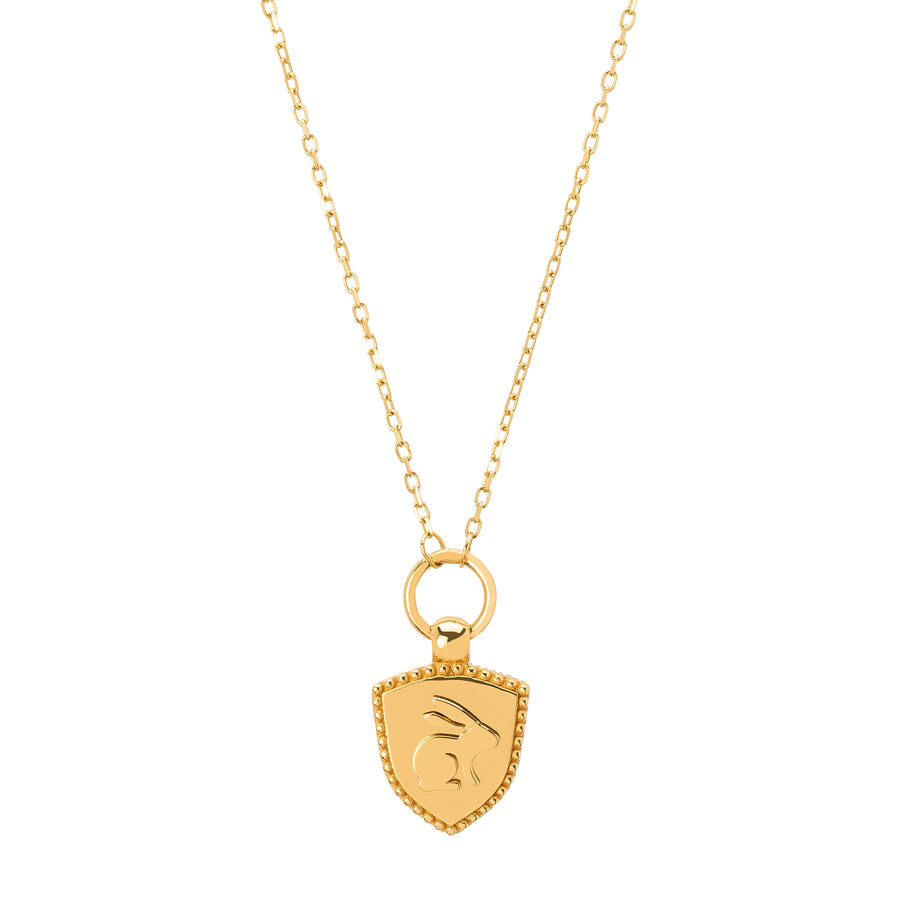 Foundrae Bunny Crest Necklace - Broken English Jewelry