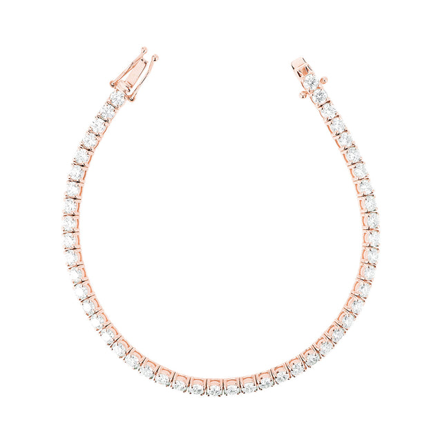 Carbon & Hyde Large Tennis Bracelet - Rose Gold - Bracelets - Broken English Jewelry