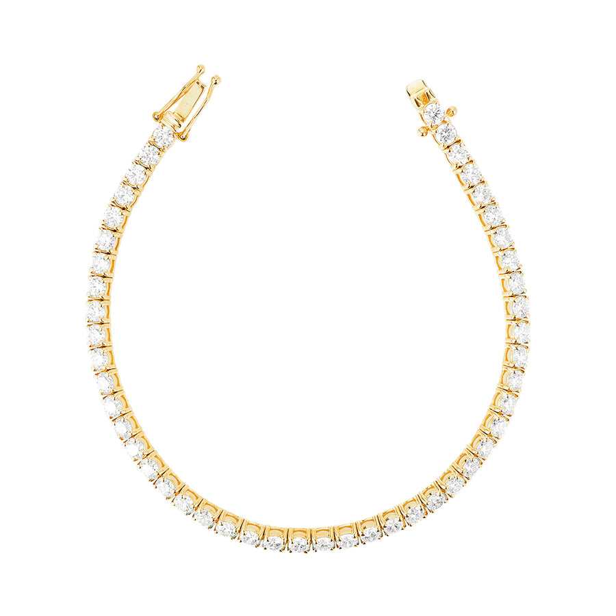Carbon & Hyde Large Tennis Bracelet - Yellow Gold - Bracelets - Broken English Jewelry