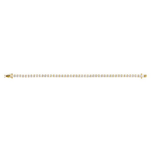 Large Tennis Bracelet - Yellow Gold