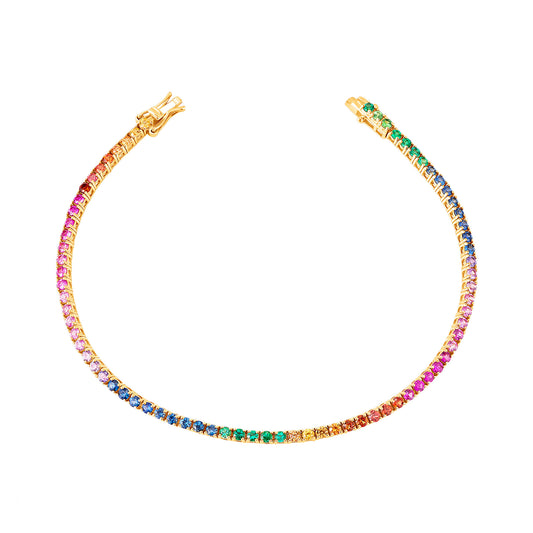 Rainbow Tennis Bracelet - Main Img