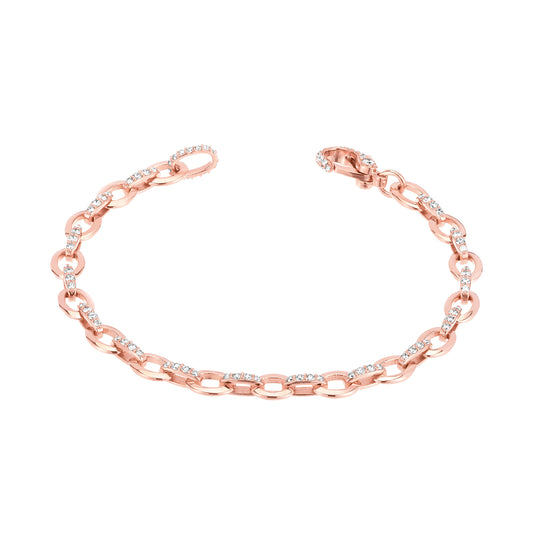 Oval Link Bracelet - Rose Gold - Main Img