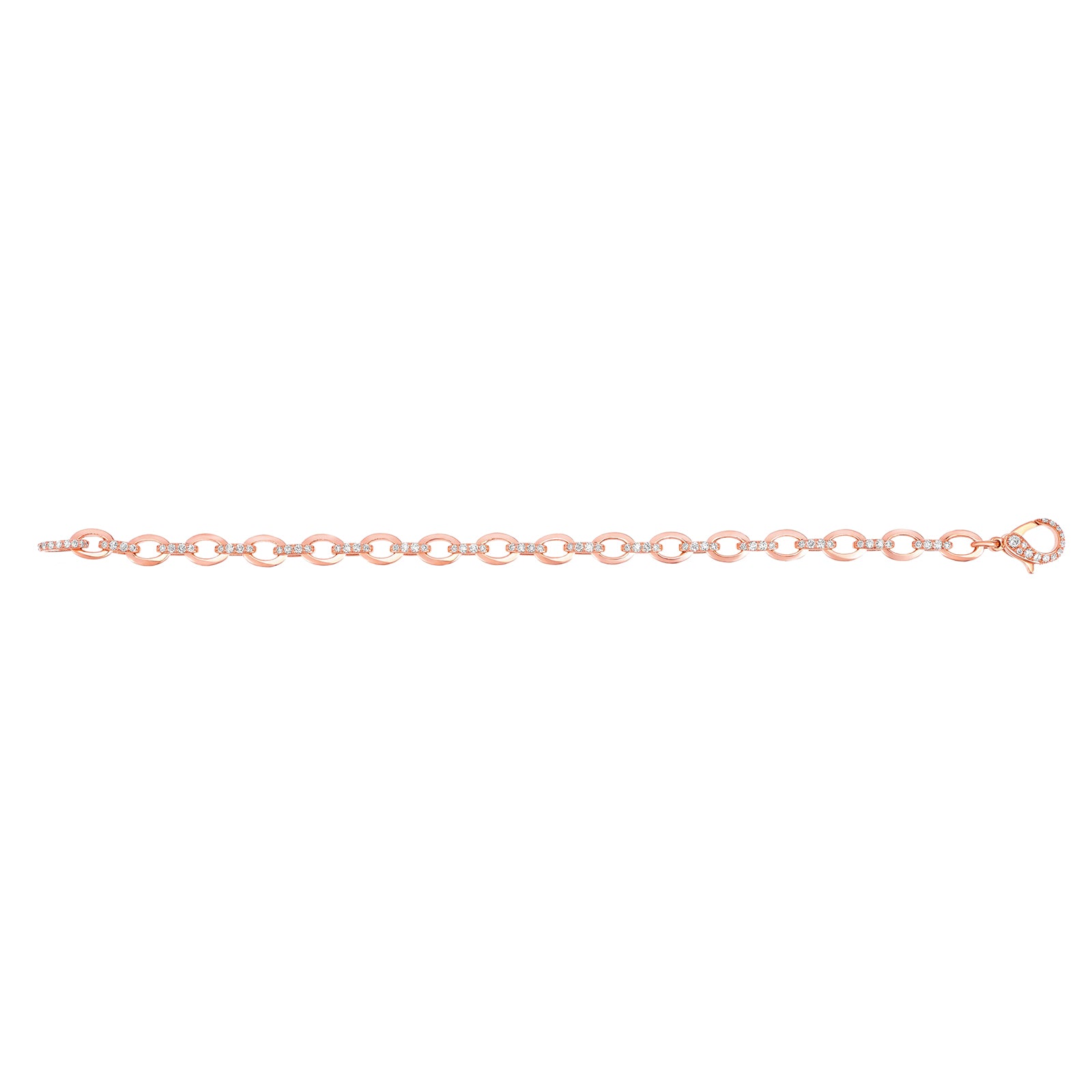 Carbon & Hyde Oval Link Bracelet - Rose Gold - Broken English Jewelry