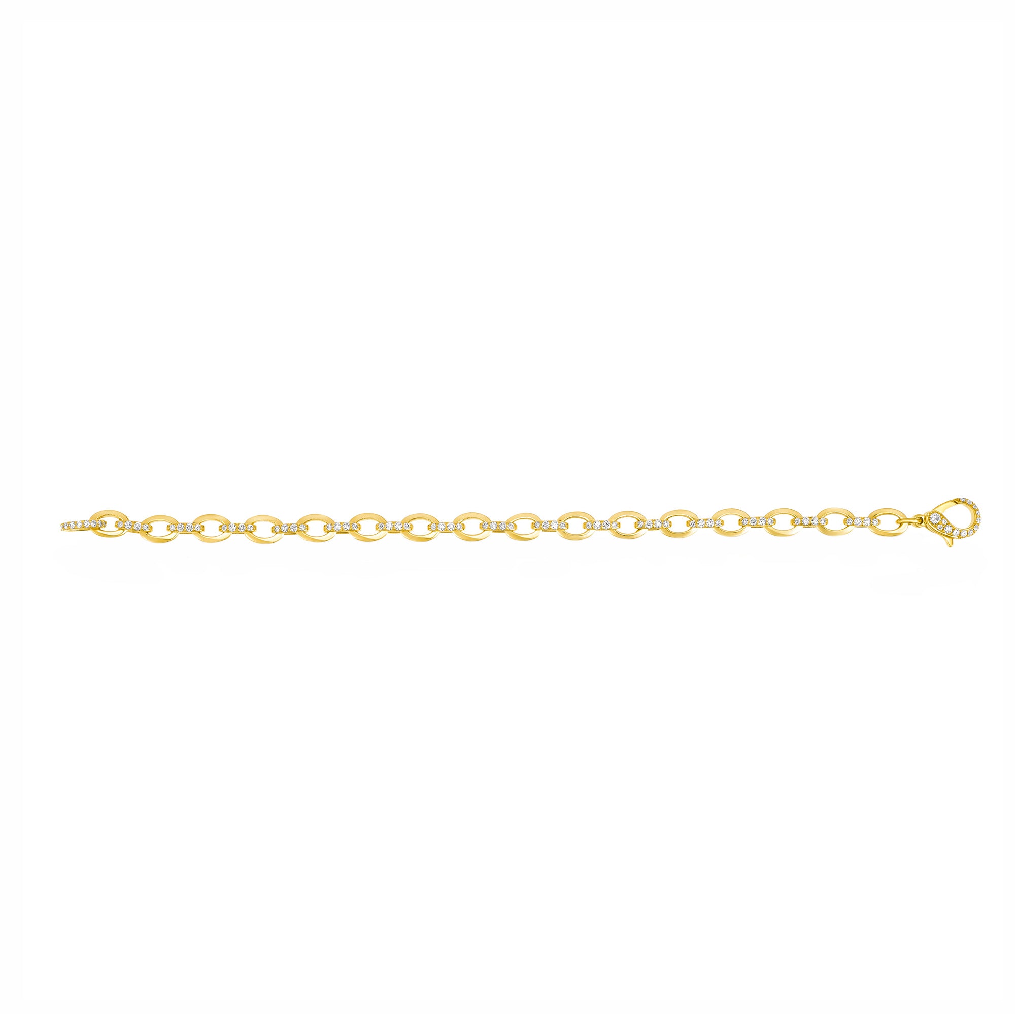 Carbon & Hyde Oval Link Bracelet - Yellow Gold - Broken English Jewelry