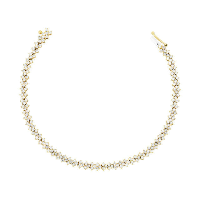 Carbon & Hyde Chevron Bracelet - Yellow Gold - Broken English Jewelry