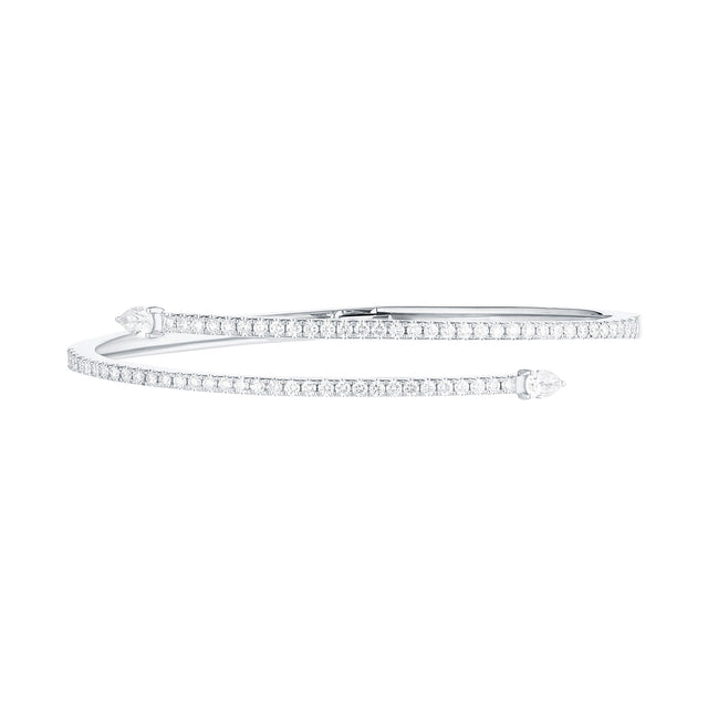 Carbon & Hyde Neptune Bangle - White Gold - Bracelets - Broken English Jewelry
