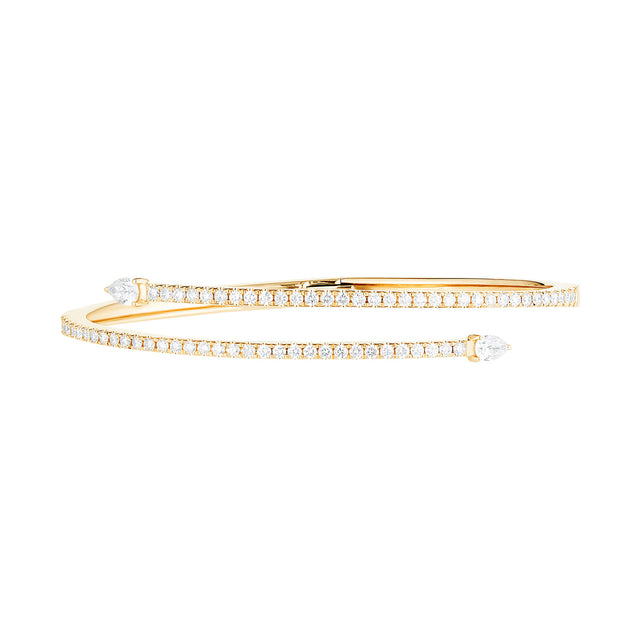 Carbon & Hyde Neptune Bangle - Yellow Gold - Bracelets - Broken English Jewelry