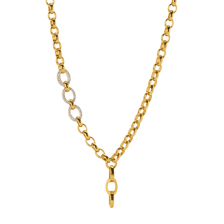 Foundrae Heavy Belcher Flexible Extension Triple Link Diamond Chain - 18" - Necklaces - Broken English Jewelry