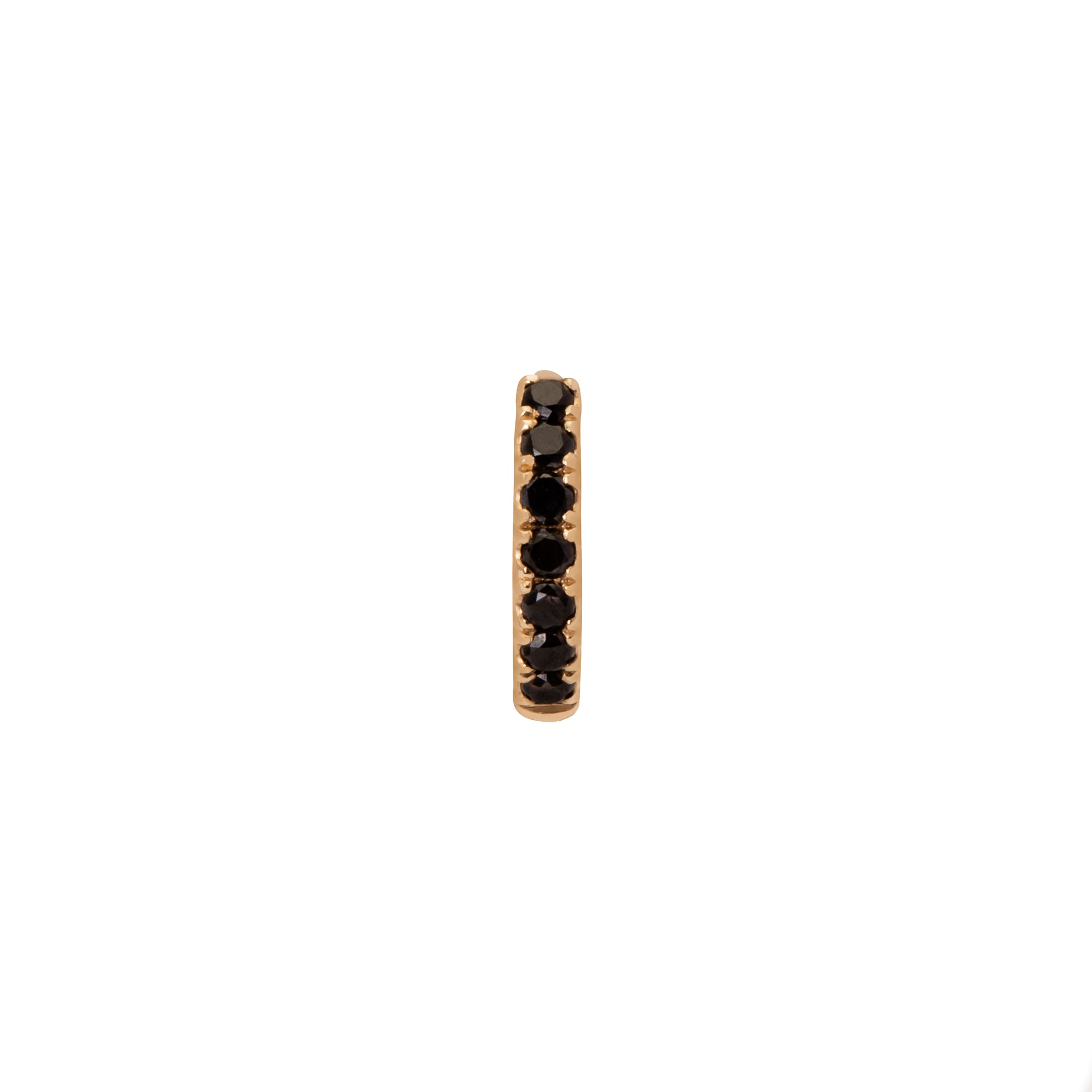 Trouver Half Paved Black Diamond Huggie 5mm - Broken English Jewelry