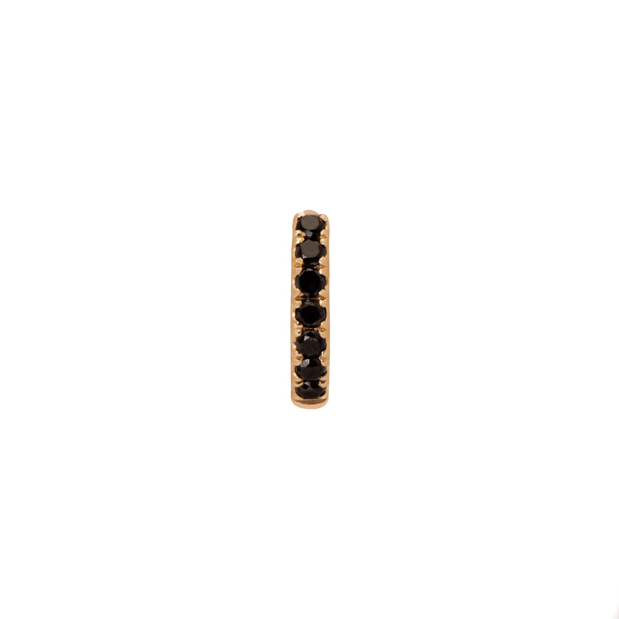 Trouver Half Paved Black Diamond Huggie 5mm - Broken English Jewelry