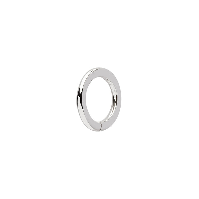 Trouver Solid Round Huggie 5mm - White Gold - Earrings - Broken English Jewelry