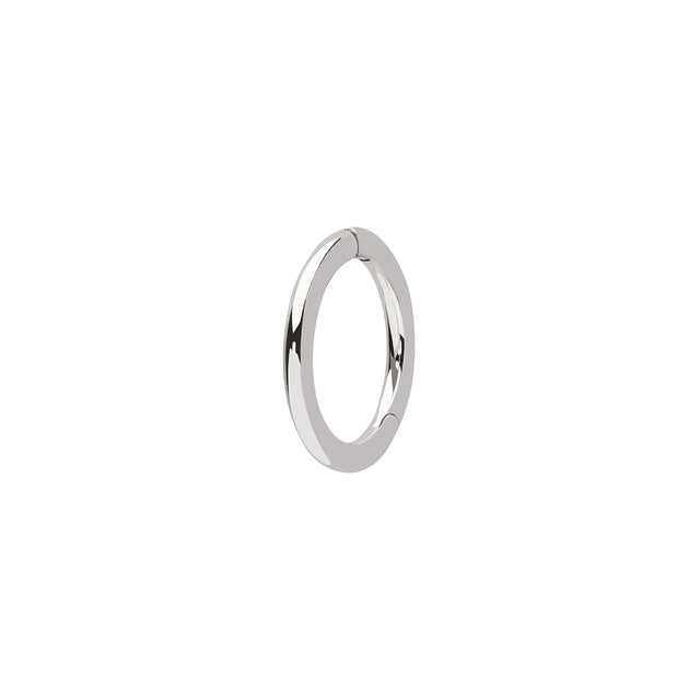 Trouver Solid Round Huggie 6.5mm - White Gold - Earrings - Broken English Jewelry