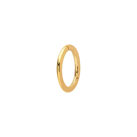 Solid Round Huggie 6.5mm - Yellow Gold - Main Img
