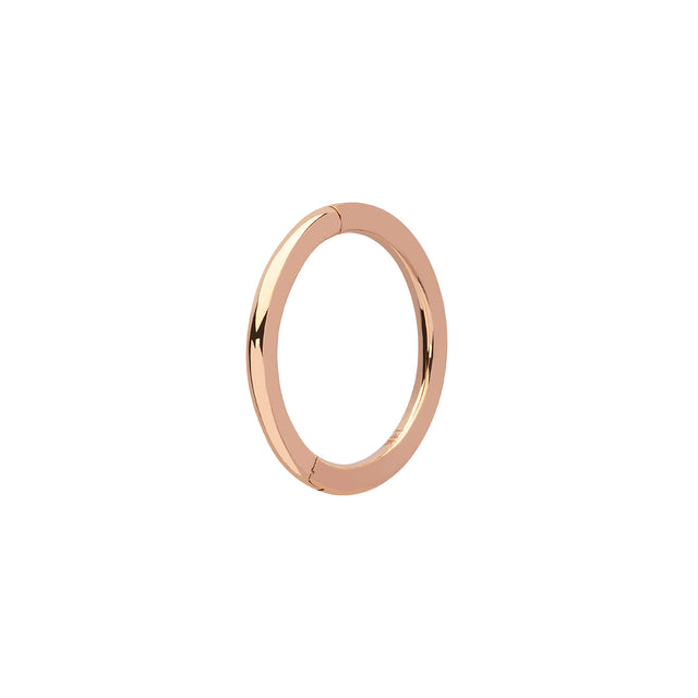 Trouver Solid Round Huggie 8mm - Rose Gold - Earrings - Broken English Jewelry