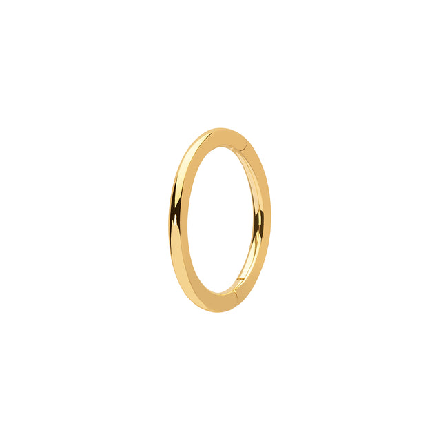 Trouver Solid Round Huggie 8mm - Yellow Gold - Earrings - Broken English Jewelry