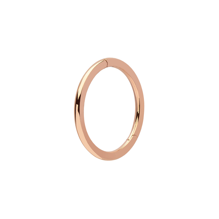 Trouver Solid Round Huggie 9.5mm - Rose Gold - Earrings - Broken English Jewelry