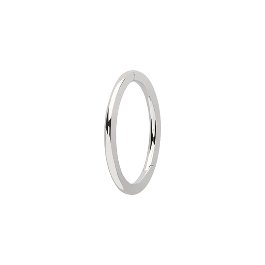 Solid Round Huggie 9.5mm - White Gold - Main Img