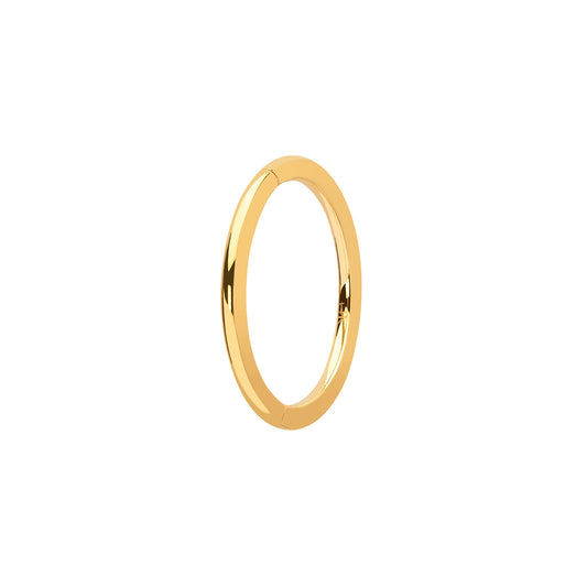 Solid Round Huggie 9.5mm - Yellow Gold - Main Img
